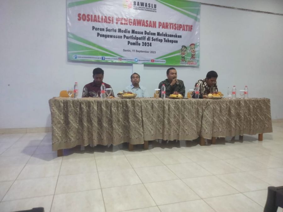Bawaslu Purwakarta Gelar Sosialisasi Pengawasan Partisipatif Peran Serta Media Dalam Pengawasan
