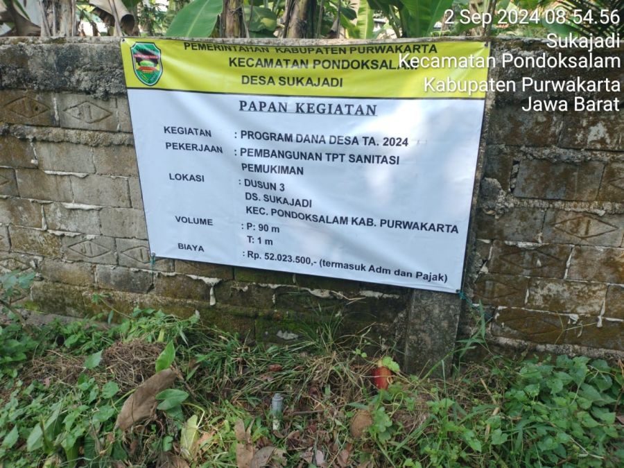Realisasikan DD Bangun TPT, Desa Sukajadi Berdayakan Warga