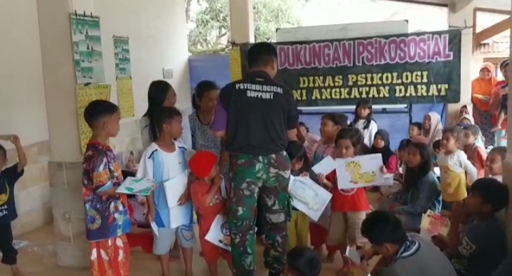 Upaya Tim Psi TNI AD Dalam Pemulihan Traumatik Anak Korban Gempa Cugenang