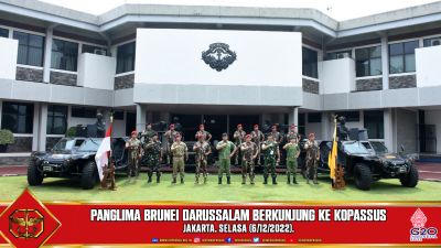 Jalin Kerjasama Militer Antar Dua Negara, Panglima Brunai Darussalam Kunjungi Markas Kopassus