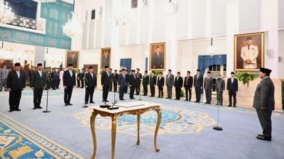 Presiden Prabowo Lantik Empat Wakil Menteri Kabinet Merah Putih di Istana Negara