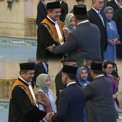 Presiden Prabowo Lantik Wakil Ketua MA Non-Yudisial dan Kepala BRIN di Istana Negara